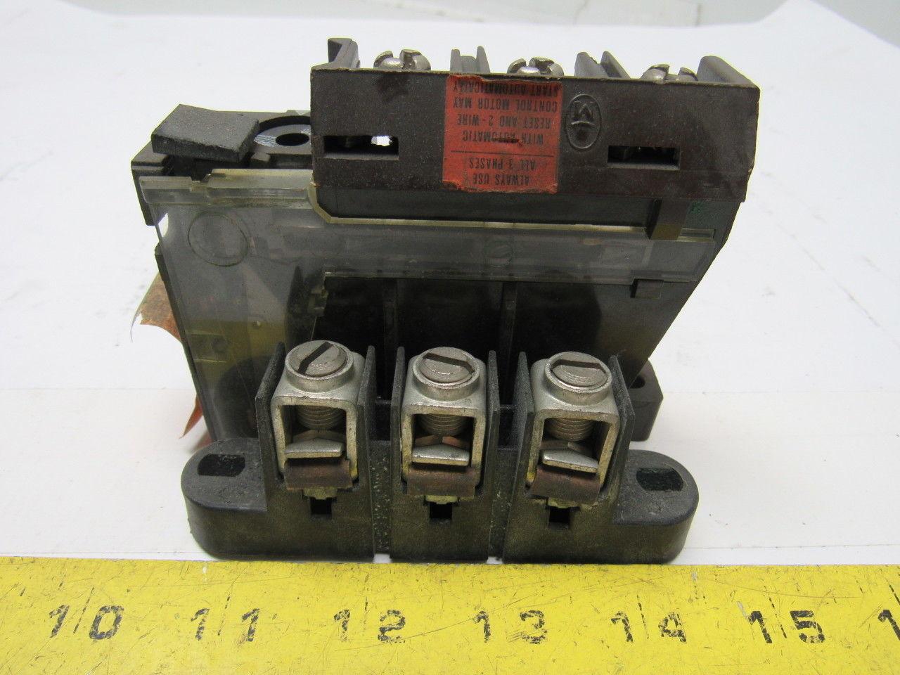 Klockner Moeller Z2-16/K-NA Overload Relay 6-10A 600VAC