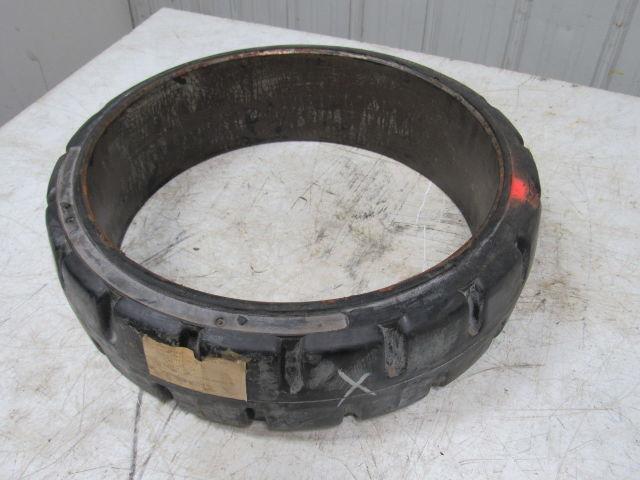 Mega-T Uniforce 22 X 6 X 17-3/4 Traction Press On Rubber Forklift Tire Wheel