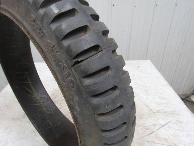 Goodyear 22 X 4-1/2 X 16 Press On Solid Rubber Traction Forklift Tire Wheel