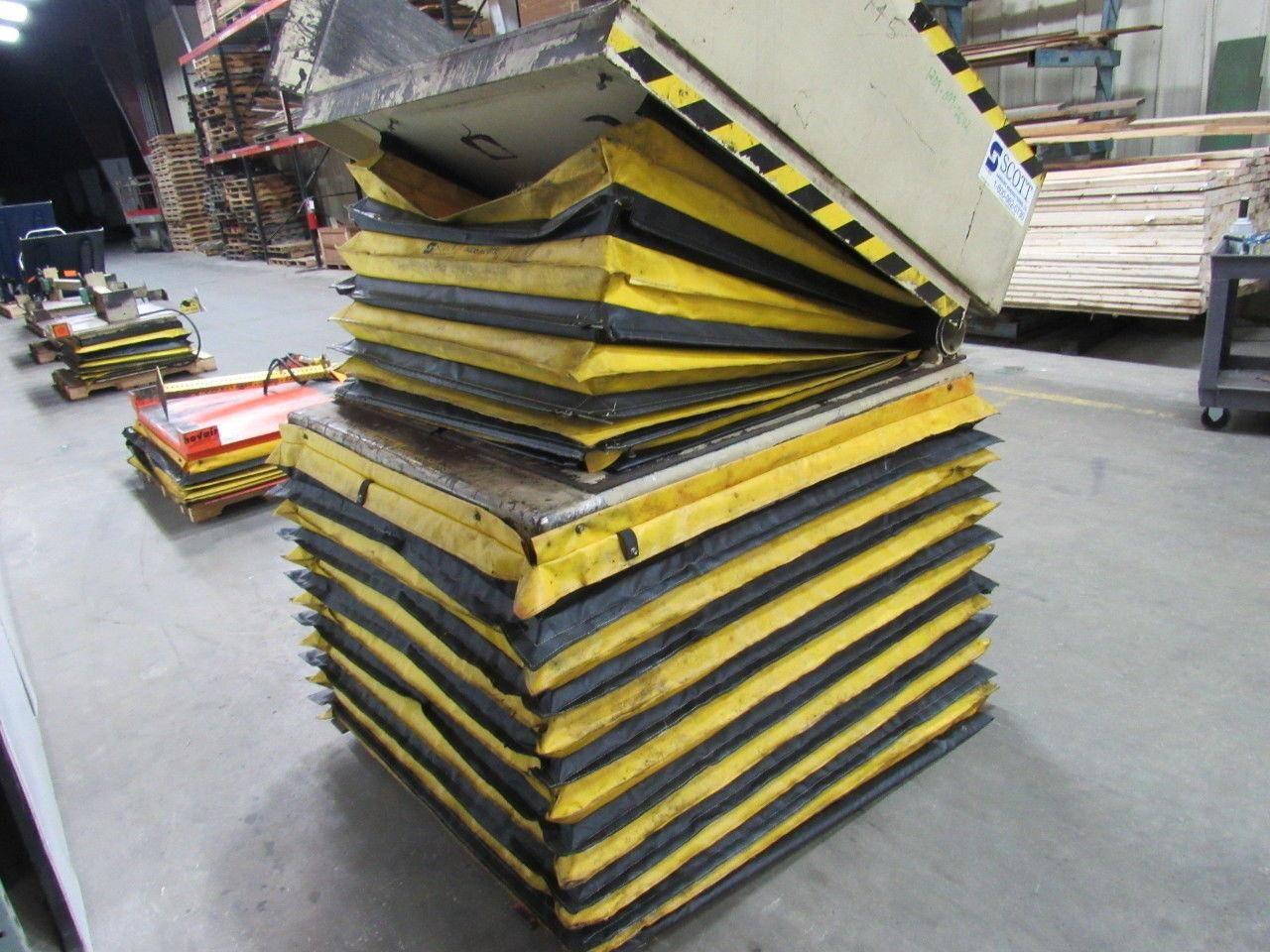 SCOTT 6000LB 3 Ton Air Pneumatic Lift Tilt Table 30 Degree Gaylord Tipper 48x48"