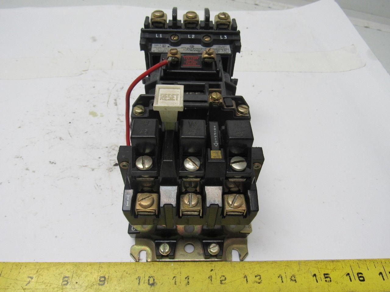 A-B Allen Bradley 509-A0D Motor Starter 115V Coil NEMA Size 0