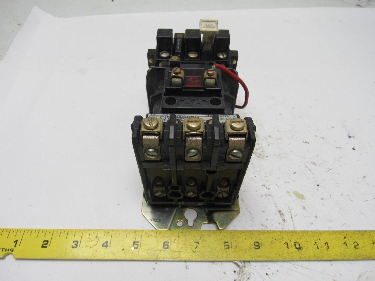 A-B Allen Bradley 509-A0D Motor Starter 115V Coil NEMA Size 0