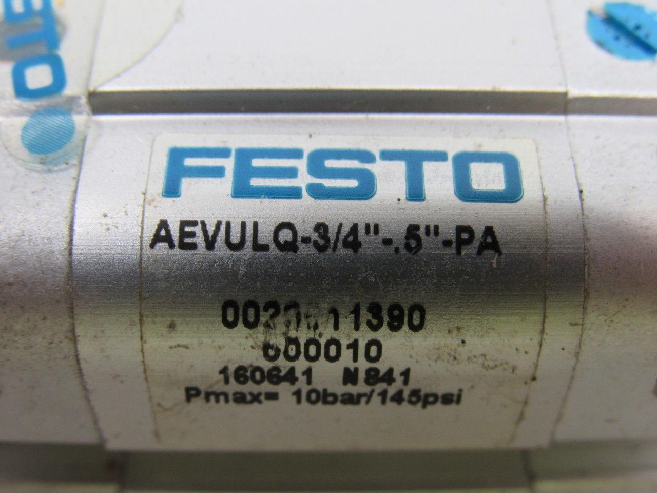 Festo AEVULQ-3/4"-.5"-PA 3/4" Bore X .5" Stroke Pneumatic Cylinder