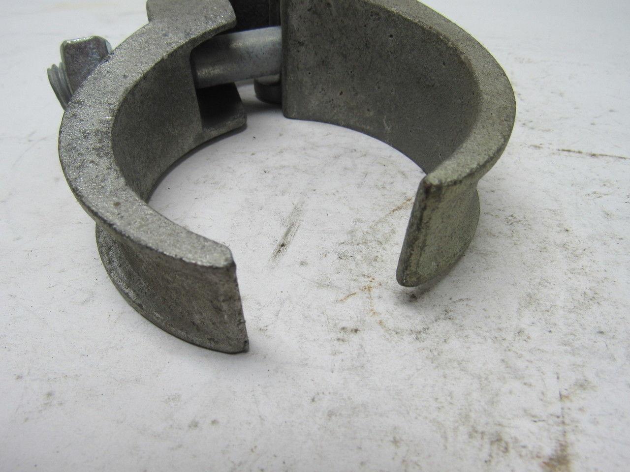 Latrobe 3-1/2" Edge Clamp Parallel Pipe Ridged Conduit Galvanized Lot Of 4