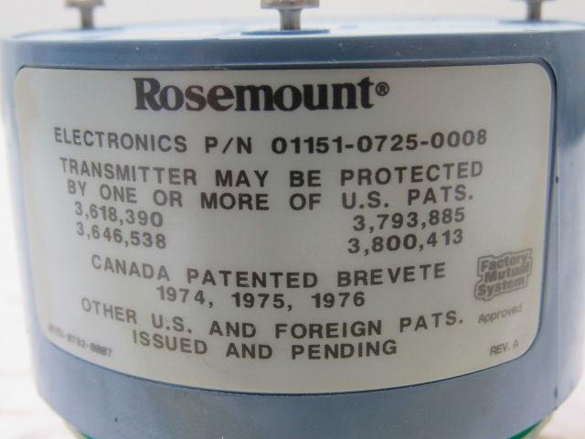 Rosemount 01151-0725-0008 1151 Smart Transmitter Electronics Amp Circuit Board
