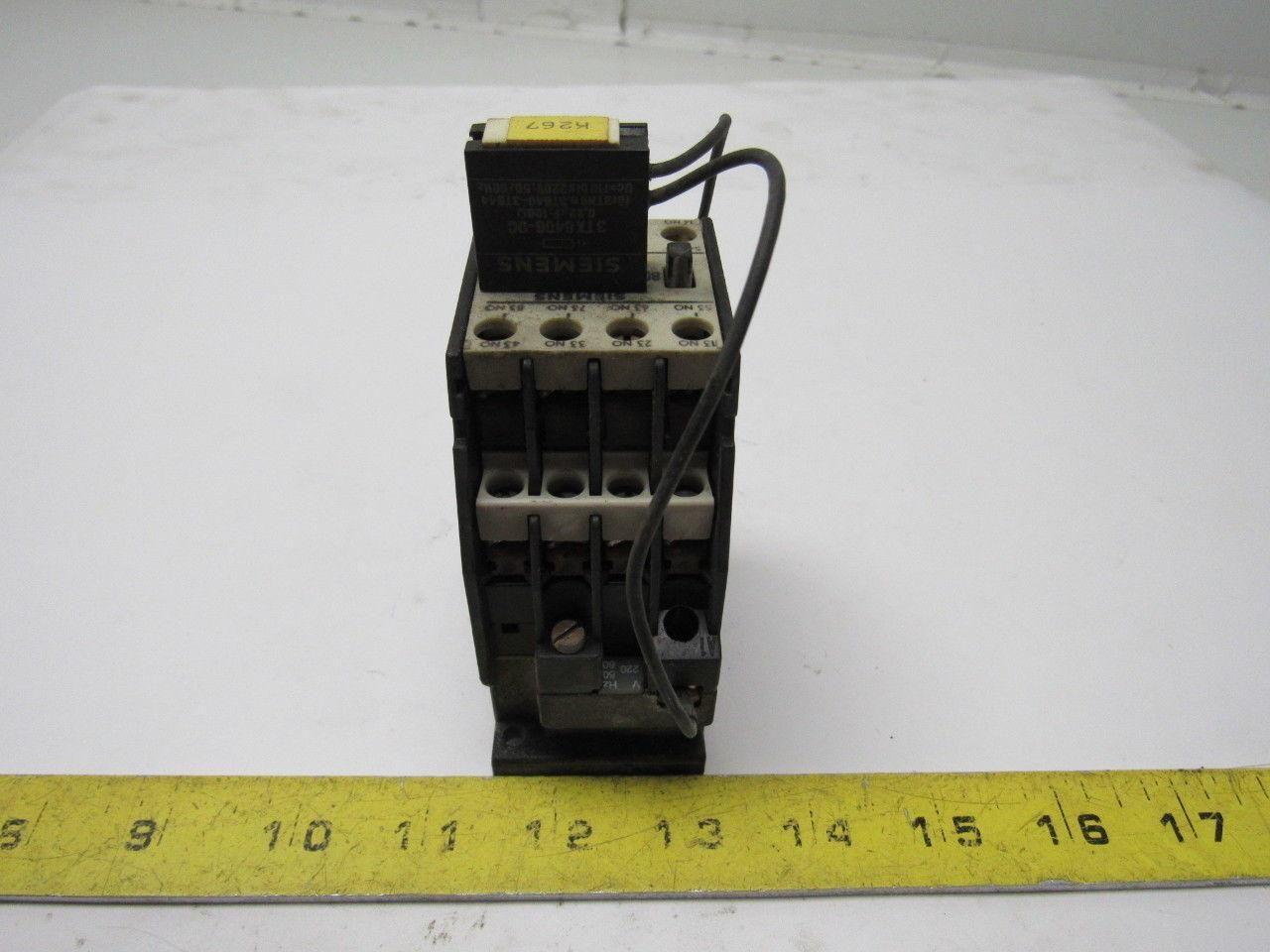 Siemens 3TH8280-0A AC 600V Contactor 220V Coil 8 N.O. Contacts