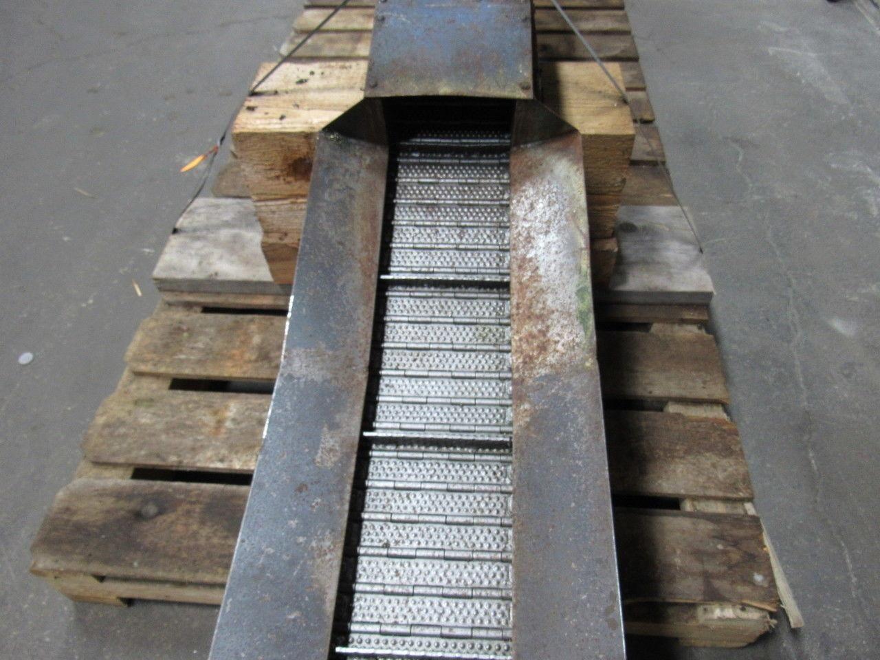 FONGEX 6" Steelbelt Chip Conveyor 6x45" Intake 220/440V 5FPM 38" Discharge Ht