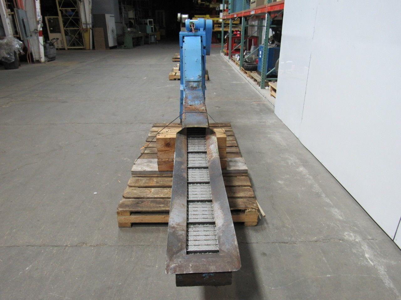 FONGEX 6" Steelbelt Chip Conveyor 6x45" Intake 220/440V 5FPM 38" Discharge Ht