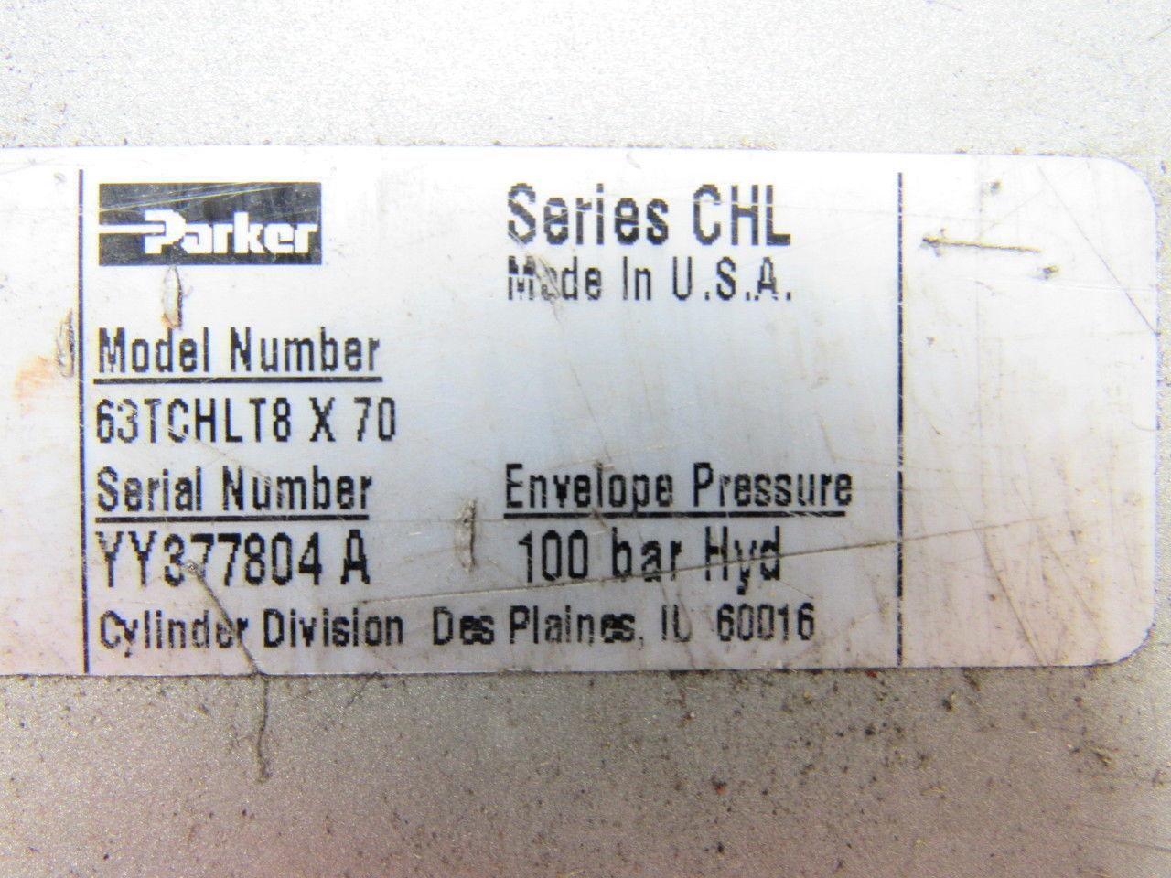 Parker 63TCHLT8 X 70 Compact Hydraulic Cylinder 63mm Bore X 70mm Stroke