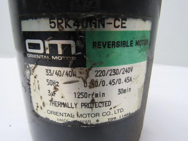 Oriental Motor 5RK40GN-CE Reversible Electric Motor 220/230/240V 50Hz