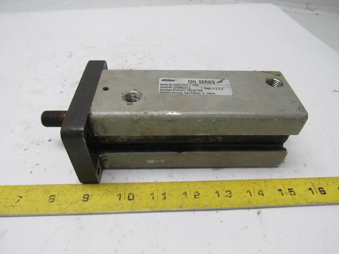 Miller 32mm JCHLU8 X 100mm Compact Hydraulic Cylinder 32mm Bore X 100mm Stroke