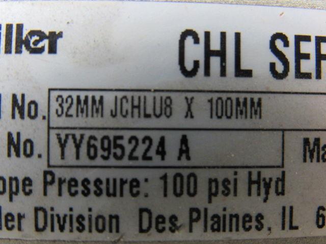 Miller 32mm JCHLU8 X 100mm Compact Hydraulic Cylinder 32mm Bore X 100mm Stroke