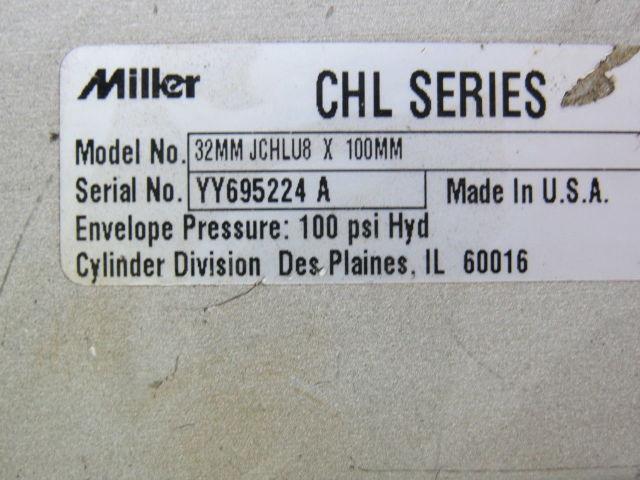Miller 32mm JCHLU8 X 100mm Compact Hydraulic Cylinder 32mm Bore X 100mm Stroke