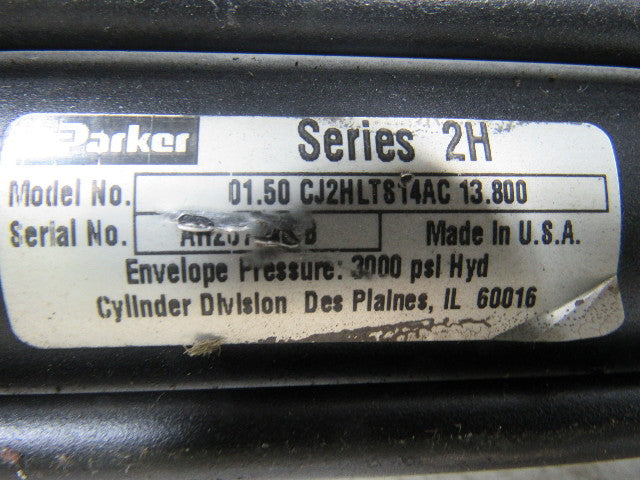 Parker 01.50 CJ2HLTS14AC 13.80 Hydraulic Cylinder 1-1/2" Bore X 13.80" Stroke