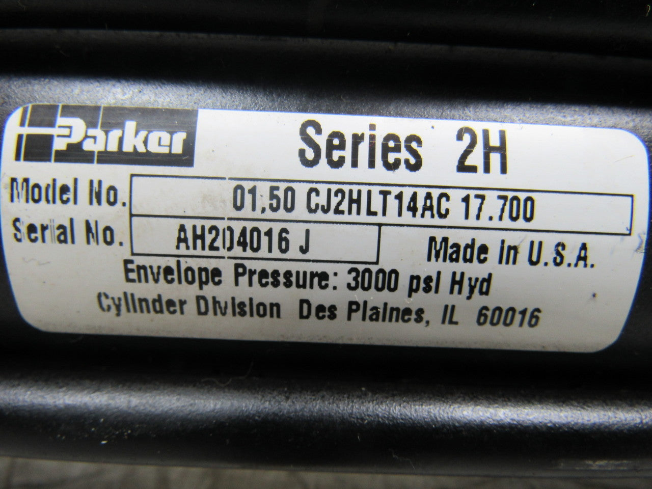 Parker 01.50 CJ2HLTS14AC 17.700 Hydraulic Cylinder 1-1/2" Bore X 13.80" Stroke