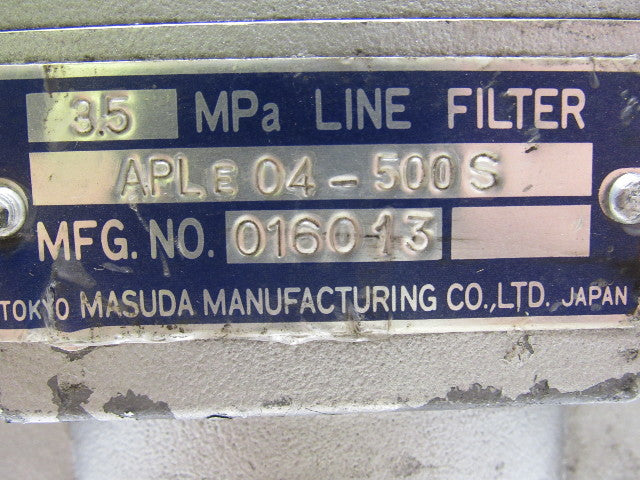 Masuda APLE04-500S Pneumatic Air Line Filter 3.5 Mpa 1/2" NPT Boring Mill Tested