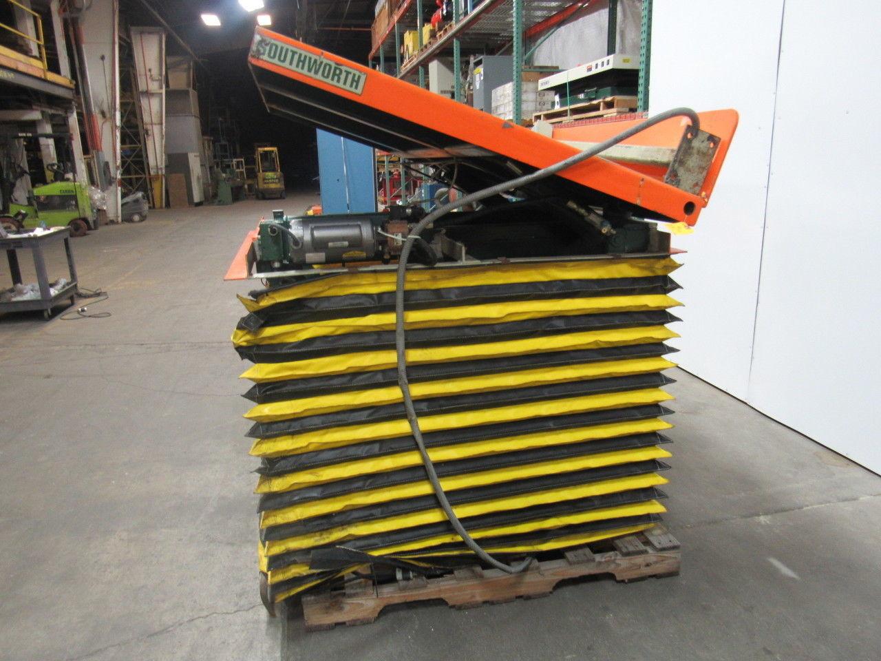 SOUTHWORTH Lift Tilt Table 3000Lb 12-36"Travel 58x48" Top 115V Single Phase
