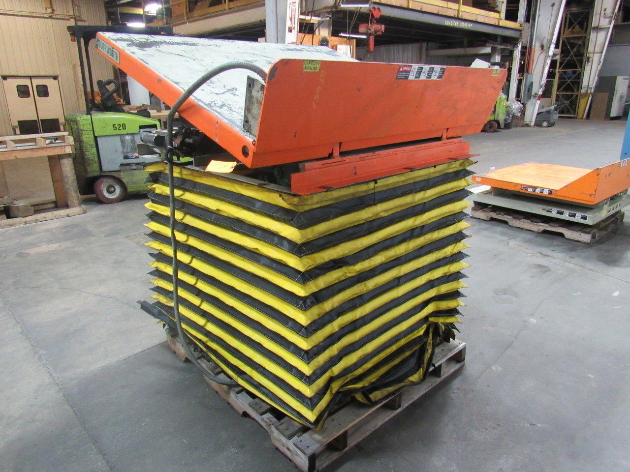SOUTHWORTH Lift Tilt Table 3000Lb 12-36"Travel 58x48" Top 115V Single Phase
