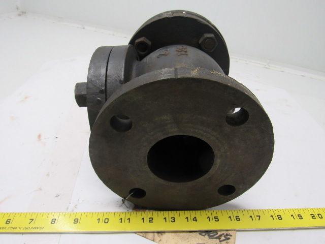 OIC 1124 2-1/2" CI Swing Check Valve 7" Flange Mount Class 125 Bronze Trim Used