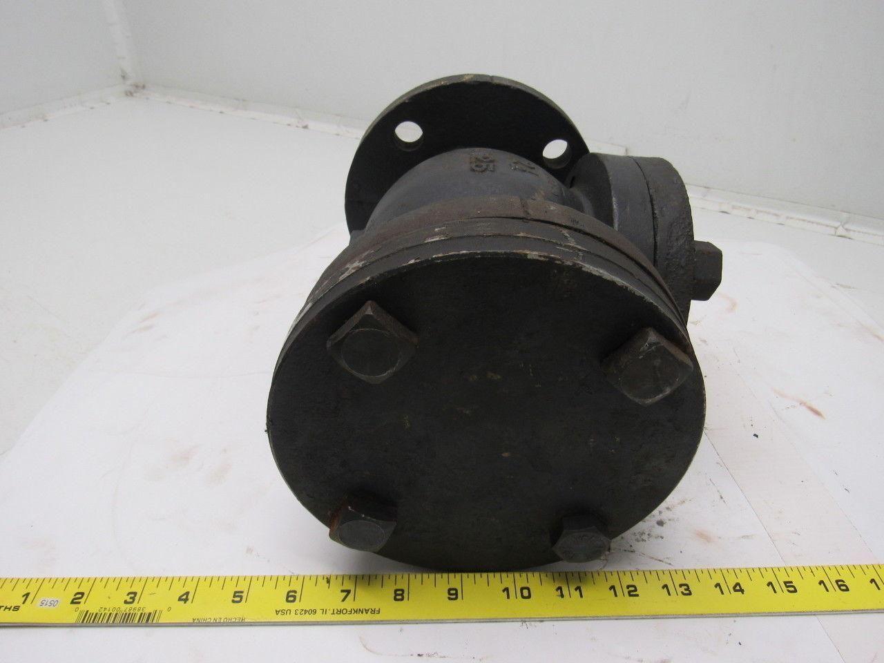 OIC 1124 2-1/2" CI Swing Check Valve 7" Flange Mount Class 125 Bronze Trim Used