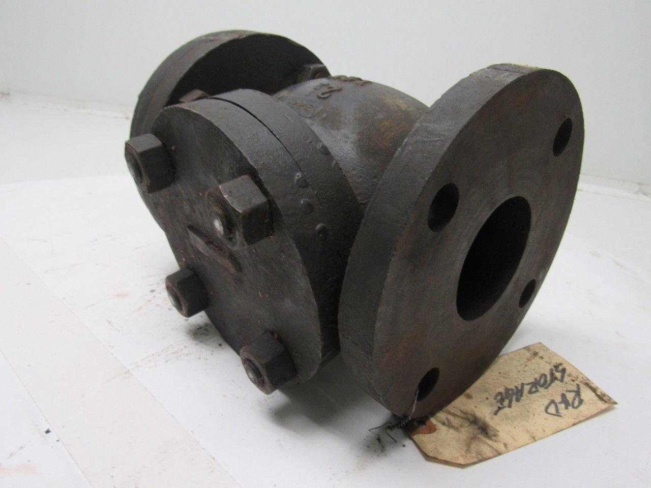 OIC 1124 2-1/2" CI Swing Check Valve 7" Flange Mount Class 125 Bronze Trim Used