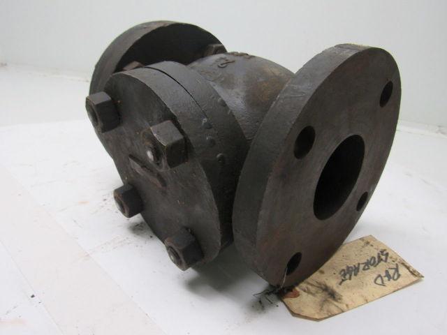 OIC 1124 2-1/2" CI Swing Check Valve 7" Flange Mount Class 125 Bronze Trim Used