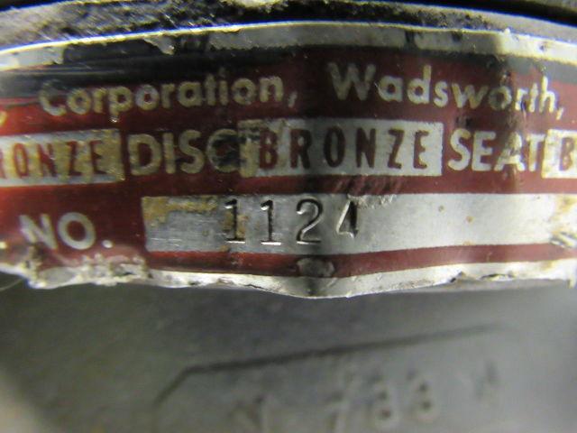 OIC 1124 2-1/2" CI Swing Check Valve 7" Flange Mount Class 125 Bronze Trim Used