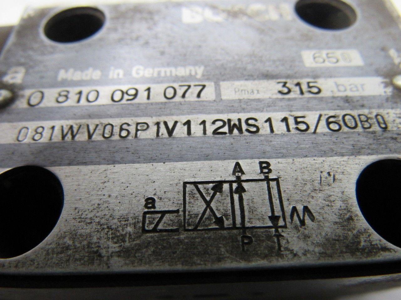 Bosch 081WV06P1V112WS115/60B0 115V/60Hz 4 Way Solenoid Valve