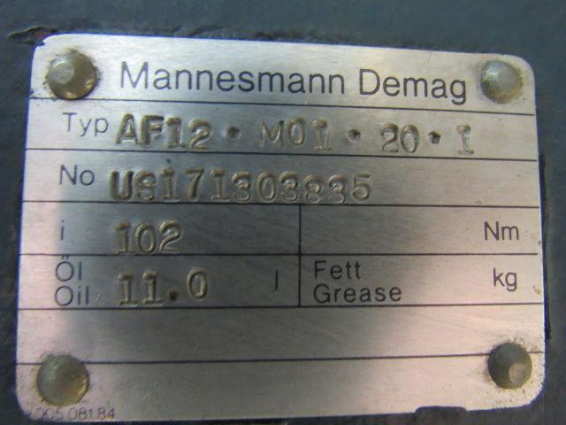 Mannesmann Demag AF12-M01-20.1 Overhead Crane Offset Gear Motor 3" Hollow Shaft