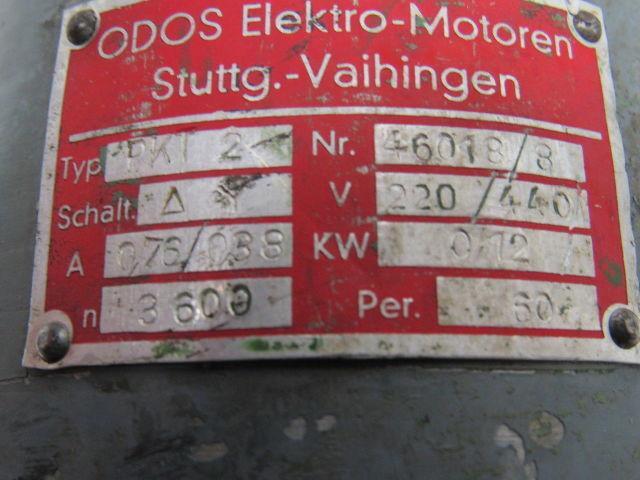 ODOS PKT 2 220V Electric Pump 1-1/2" Inlet W/4 Bolt Flange 3/8" NPT Outlet
