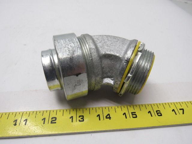 Crouse Hinds Co LTB15045GC 1-1/2" 45° Grounded Liquidtight Connector Lot of 2
