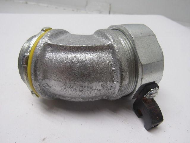Crouse Hinds Co LTB15045GC 1-1/2" 45° Grounded Liquidtight Connector Lot of 2