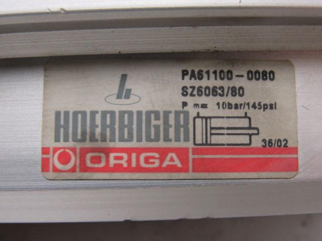 Hoerbiger Origa PA61100-0080 Aluminum Body Dbl.Acting 80mm Stroke Air Cylinder