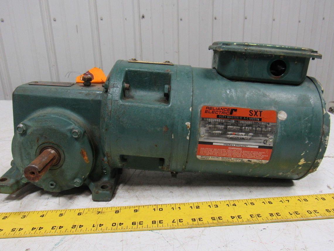 Dodge Reliance 56WM16A Gearmotor 50:1 Reducer 3/4Hp 230/460V 3PH 56C Dual Output