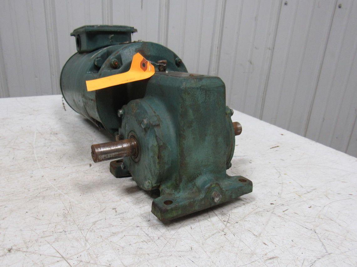 Dodge Reliance 56WM16A Gearmotor 50:1 Reducer 3/4Hp 230/460V 3PH 56C Dual Output