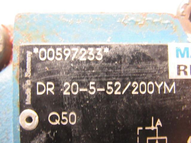 Mannesmann Rexroth DR 20-5-52/200YM Hydraulic Pressure Reducing Valve 200 Bar