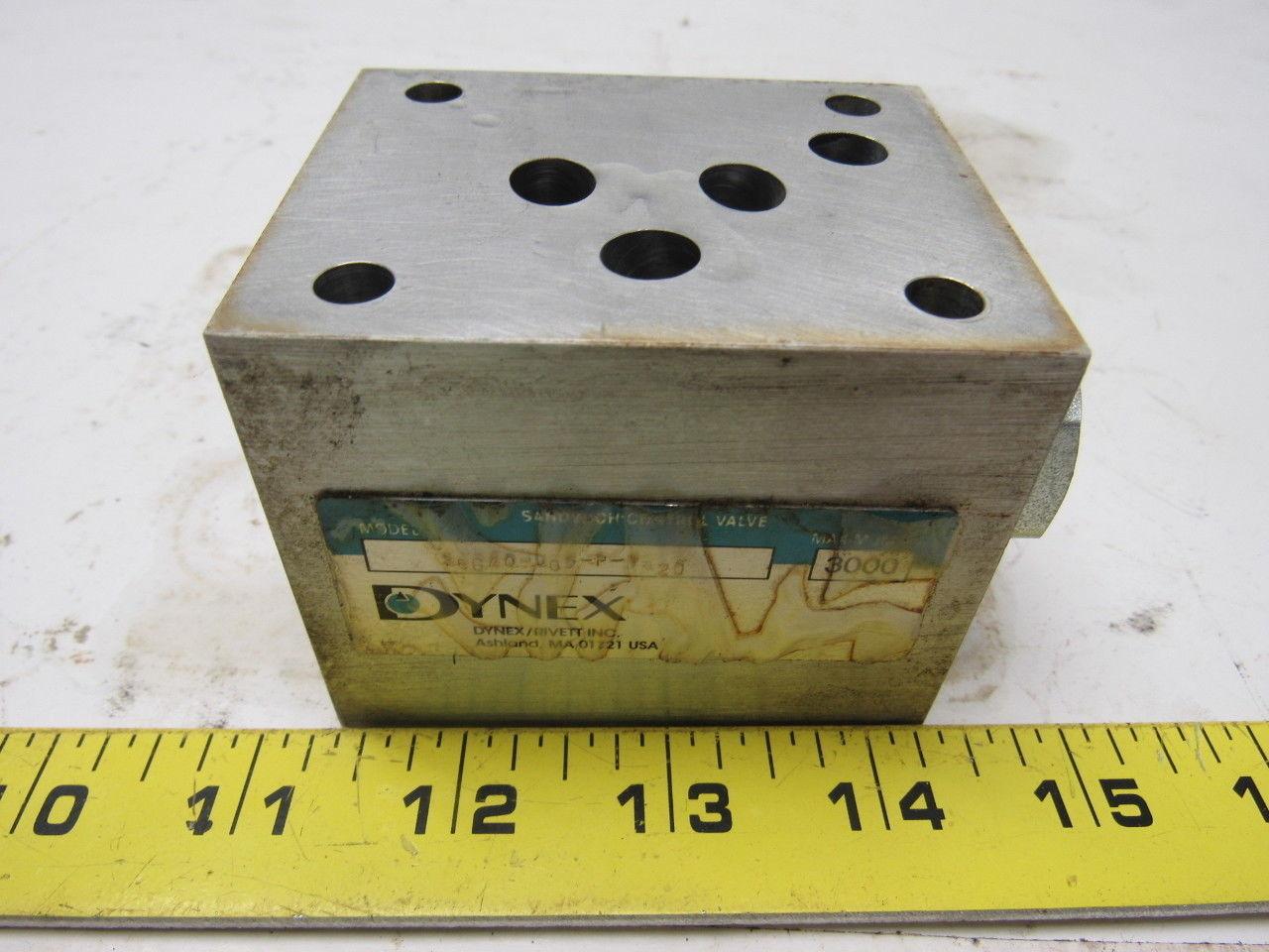 Dynex S8640-D05-P-V-20 Inlet Pressure Check Sandwich Valve