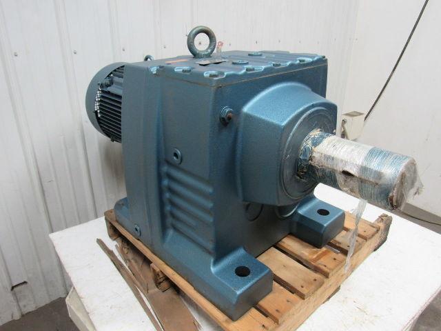 Sew-Eurodrive Helical Gearmotor Reducer 83:1 15 HP 3PH 230/460V 14RPM Output