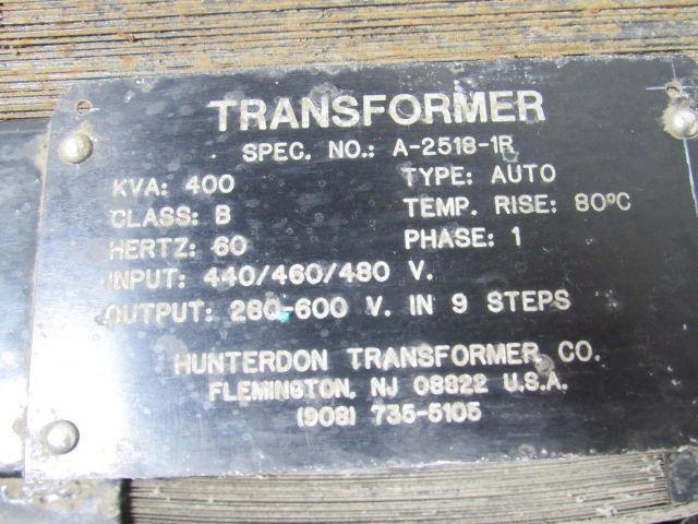 Hunterdon A-2518-1R Air Cooled 400 Kva Dry Type Auto Transformer 1PH