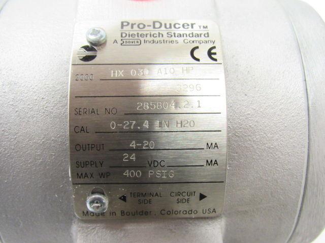Dieterich Standard 2000HX030A10 HP Pro-Ducer Flow Meter Calibrated 0-27.4