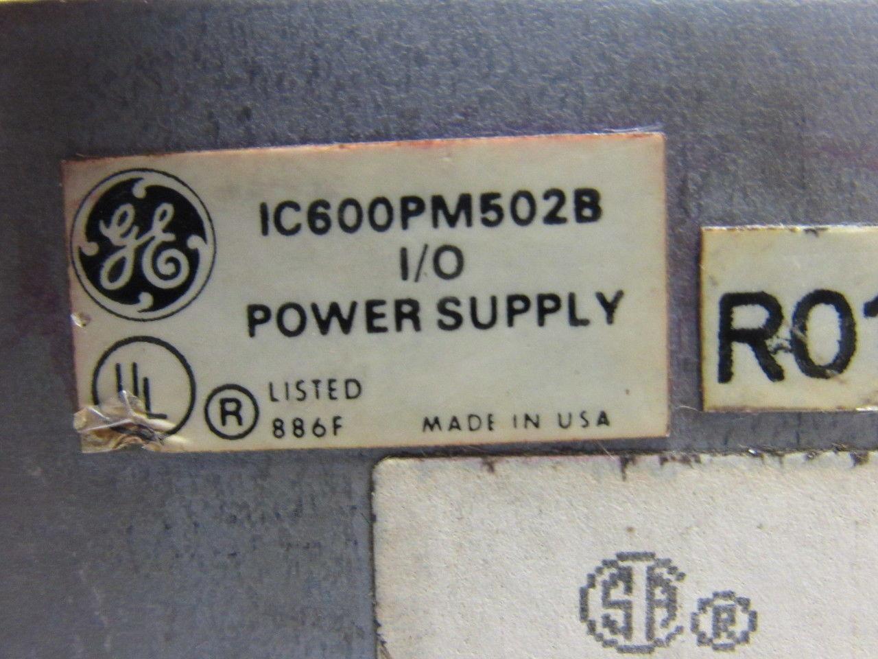 GE Fanuc IC600PM502B Series 6 I/O Power Supply Remanufactured & Tested