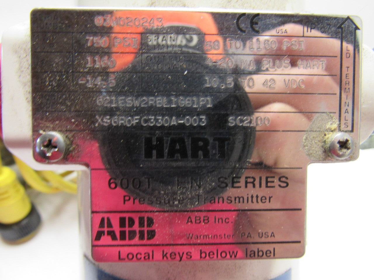 Hart 621ESW2RBL1G81P1 Differential Pressure Transmitter W/Remote Seal