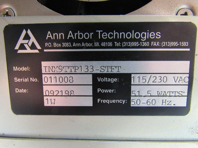 DYNICS ANN ARBOR INX9TTP133-STFT Total Touch Screen Operator Interface 115/230V