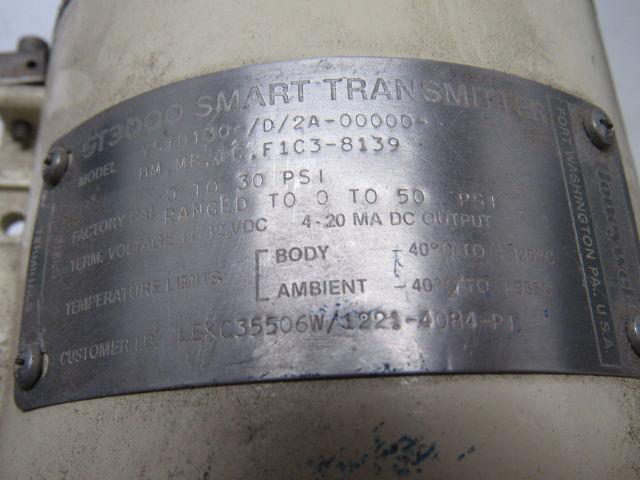Honeywell YSTD130-/D/-2A-00000-DM.MB.TC.F1C3-8139 Pressure Transmitter
