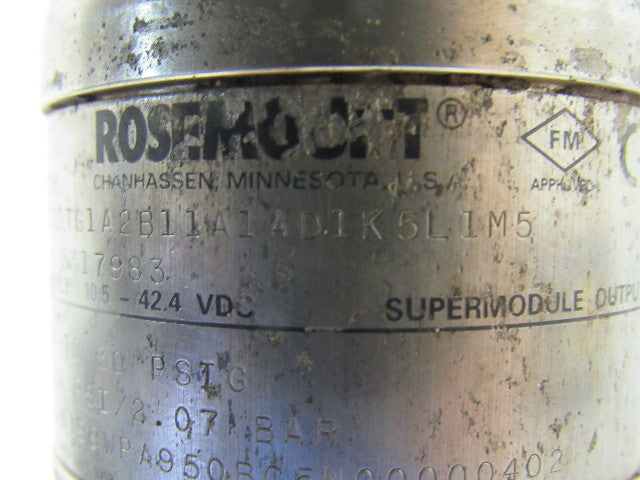 Rosemount 3051S2tG1A2B11A1AD1K5L1M5 Pressure Transmitter Assembly 3-3/4" I.D.