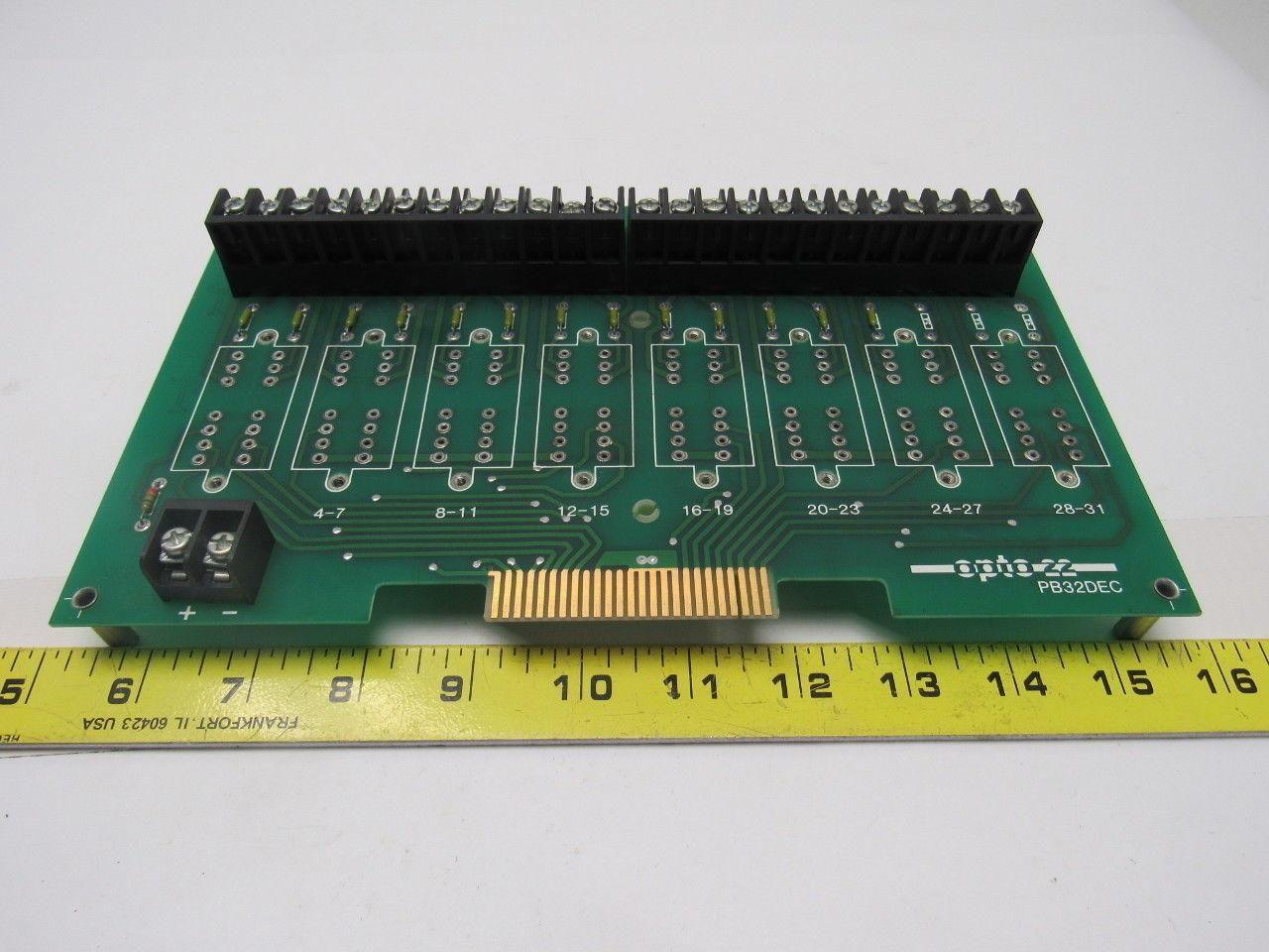 OPTO-22 PB32DEC I/O Module Mounting Rack Terminal Strip Bus System
