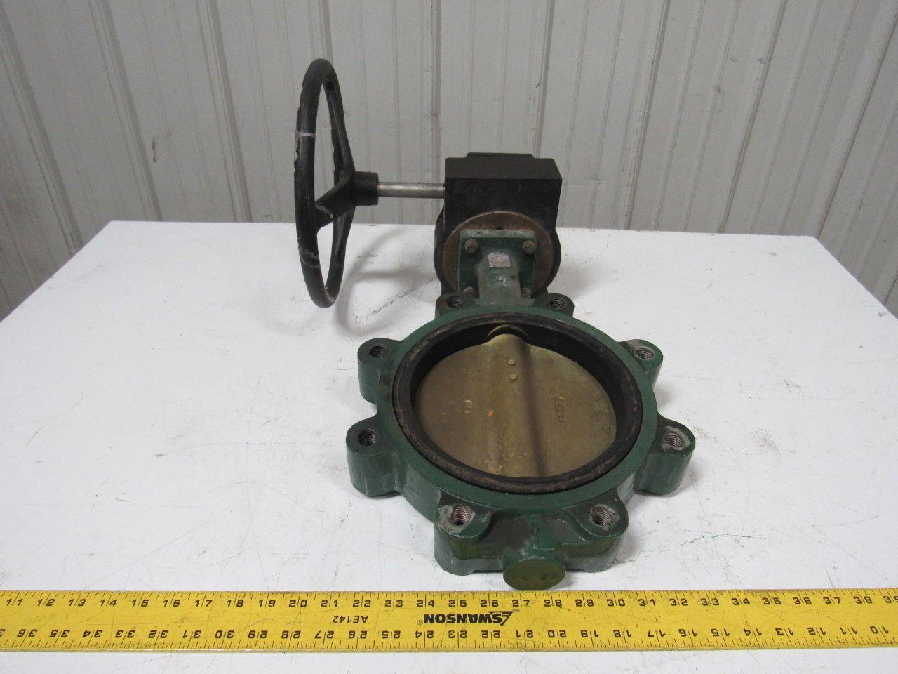 Stockham LG722-BS3-E 8" Lug Type Butterfly Valve W/Manual Hand Wheel Actuated