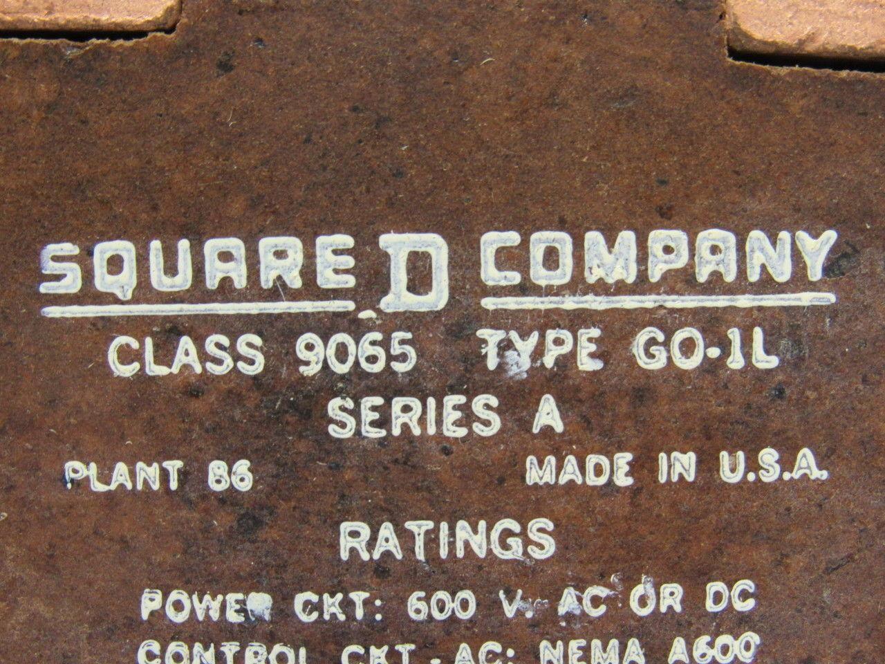 Square D 9065 GO-1L Series A Thermal Overload Relay Open Type Melting Alloy