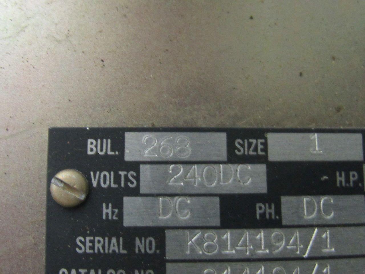 A-B Allen Bradley Cat. 814194/1 Bul. 268 Vintage 5hp 240VDC Motor Control