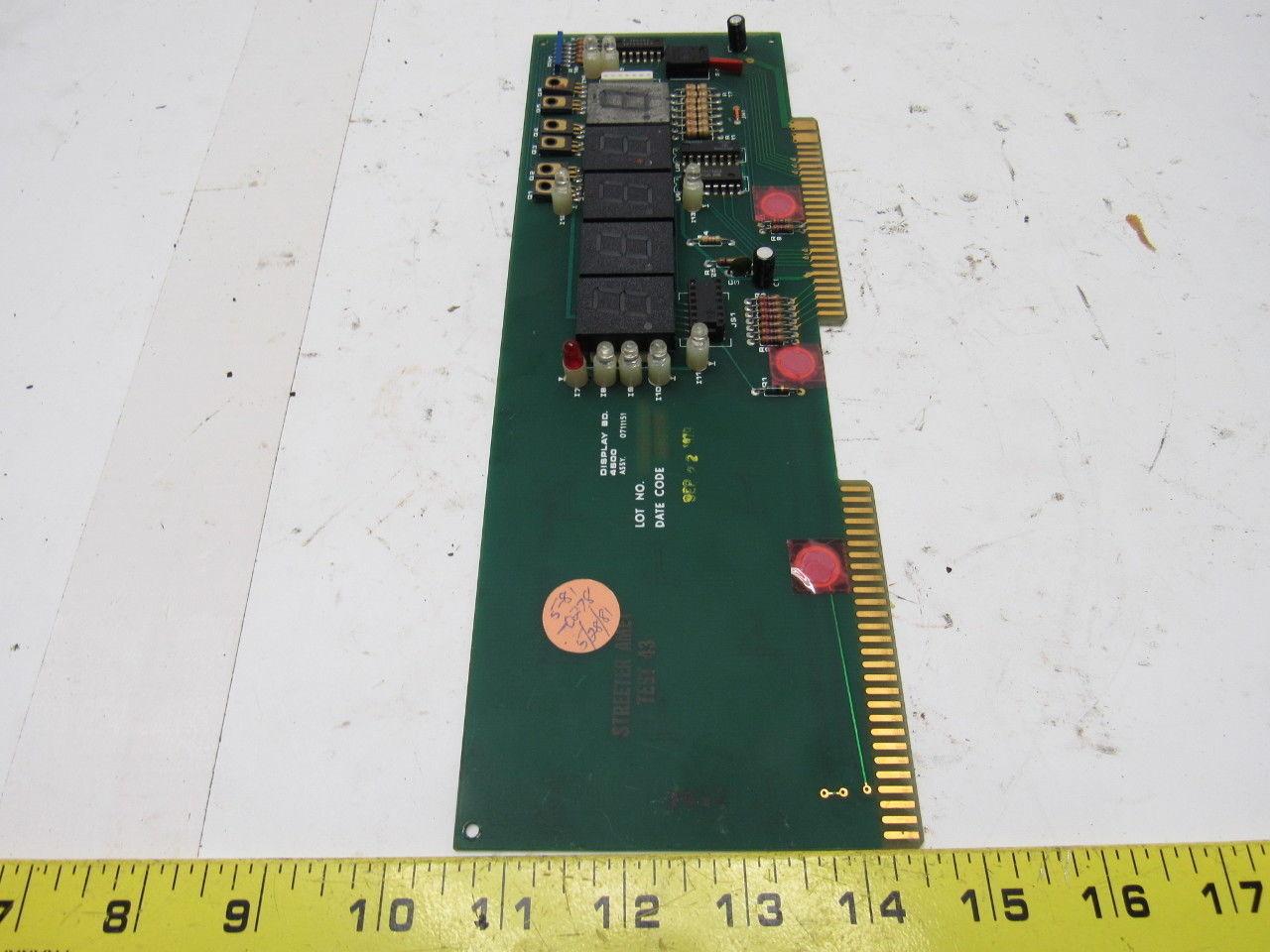 Streeter Amet 0711151 6065011 Rev F LED Display Board 4500 Circuit Board Card